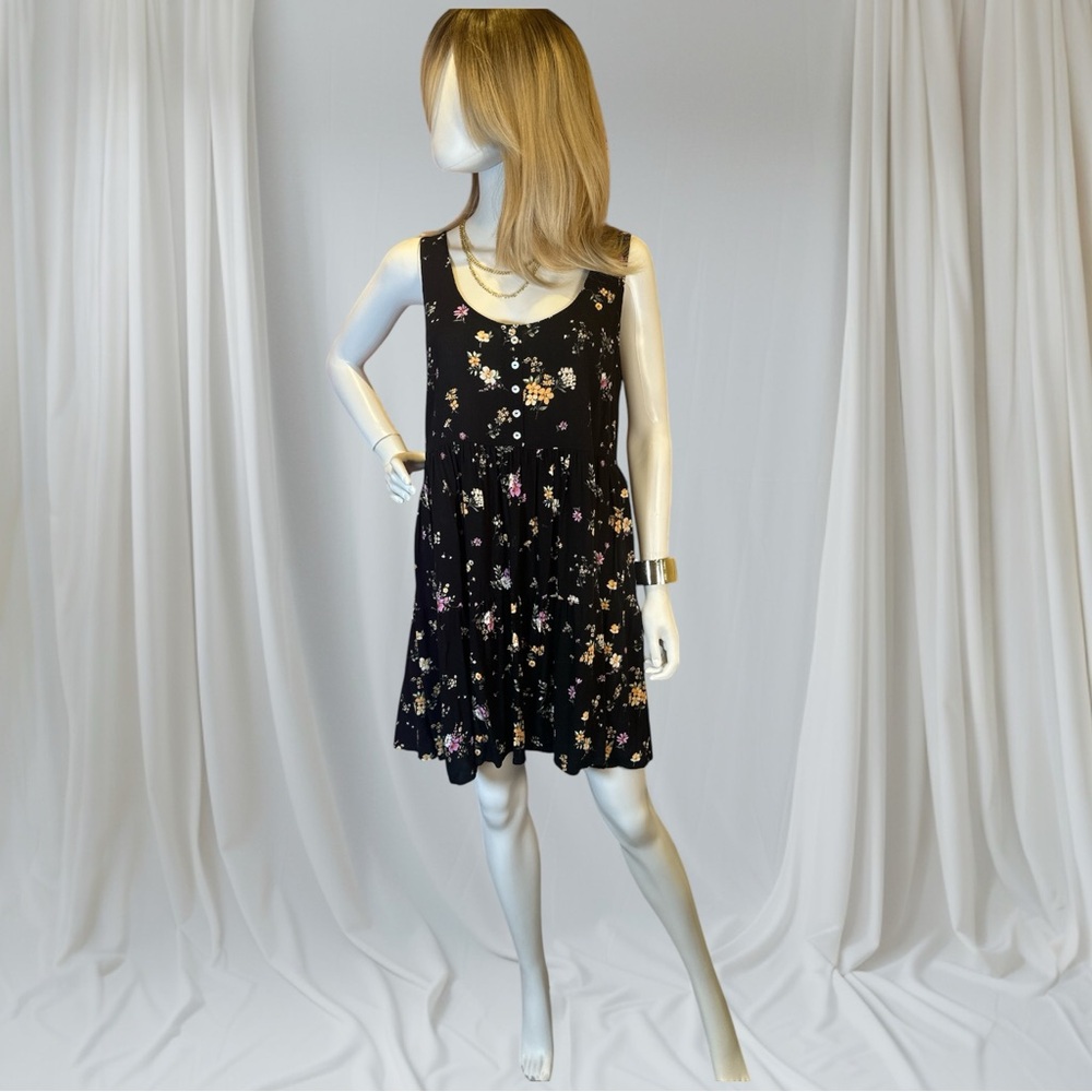 Forever 21 Black and Yellow Sleeveless Sundress